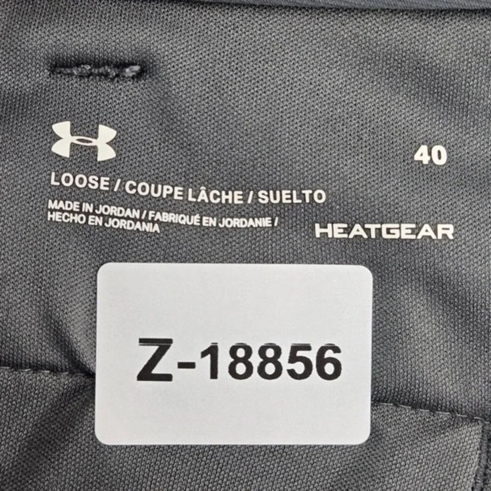 Under Armour Men‎ Activewear Shorts 40 Gray Heatgear Logo Golf Chino